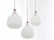 Mid-Century  modern scandinavian triple pendant lamp by Uno Christiansen