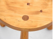 Mid-Century  modern scandinavian pair of tripode stools in pine