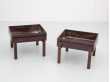 Mid-Century modern scandinavian pair of  planter  in Rio rosewood