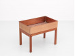 Mid-Century  modern scandinavian planter in teak and copper by Arne Wahl Iversen