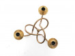 Mid-Century  modern scandinavian candlestick in brass by Josef Frank