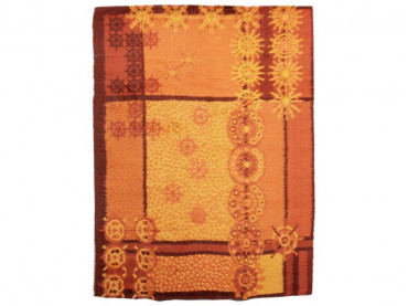 Tapis scandinave  Rya en laine vierge à motifs soleil 200x156 cm