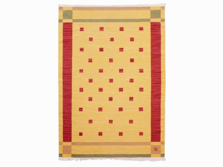 Tapis suèdois en laine tissé main. ccm Tapis suèdois en laine tissé main. ccm