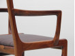 Mid-Century  modern scandinavian set of 6 chairs and 2 armchairs in Rio rosewood model Rungstelund by Ole Wanscher