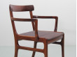 Mid-Century  modern scandinavian set of 6 chairs and 2 armchairs in Rio rosewood model Rungstelund by Ole Wanscher