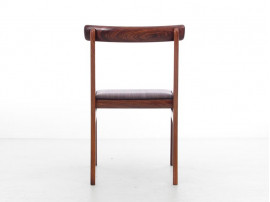 Mid-Century  modern scandinavian set of 6 chairs and 2 armchairs in Rio rosewood model Rungstelund by Ole Wanscher