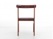 Mid-Century  modern scandinavian set of 6 chairs and 2 armchairs in Rio rosewood model Rungstelund by Ole Wanscher