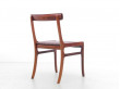 Mid-Century  modern scandinavian set of 6 chairs and 2 armchairs in Rio rosewood model Rungstelund by Ole Wanscher