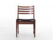 Mid-Century  modern scandinavian set of 6 chairs in Rio rosewood  by Kai Lyngfeldt Larsen