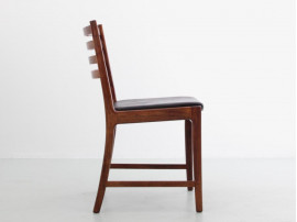 Mid-Century  modern scandinavian set of 6 chairs in Rio rosewood  by Kai Lyngfeldt Larsen