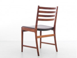 Mid-Century  modern scandinavian set of 6 chairs in Rio rosewood  by Kai Lyngfeldt Larsen