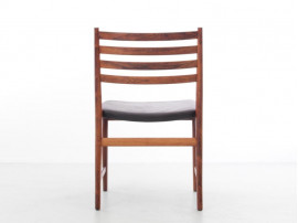 Suite de 5 chaises scandinaves en palissandre de Rio