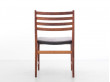 Mid-Century  modern scandinavian set of 6 chairs in Rio rosewood  by Kai Lyngfeldt Larsen