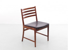 Mid-Century  modern scandinavian set of 6 chairs in Rio rosewood  by Kai Lyngfeldt Larsen