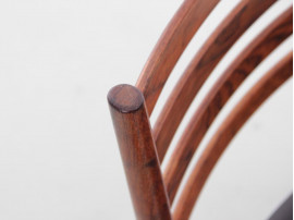 Mid-Century  modern scandinavian set of 6 chairs in Rio rosewood  by Kai Lyngfeldt Larsen