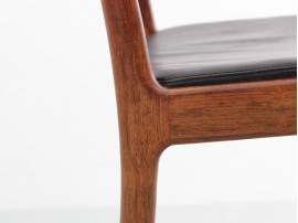 Mid-Century  modern scandinavian set of 6 chairs in Rio rosewood  by Kai Lyngfeldt Larsen