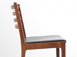 Mid-Century  modern scandinavian set of 6 chairs in Rio rosewood  by Kai Lyngfeldt Larsen