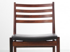 Mid-Century  modern scandinavian set of 6 chairs in Rio rosewood  by Kai Lyngfeldt Larsen