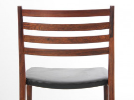 Mid-Century  modern scandinavian set of 6 chairs in Rio rosewood  by Kai Lyngfeldt Larsen