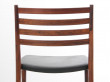 Mid-Century  modern scandinavian set of 6 chairs in Rio rosewood  by Kai Lyngfeldt Larsen