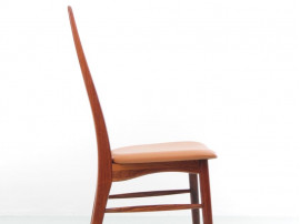 Mid-Century  modern scandinavian Danish set of 4 chairs and 2 armchairs in Rio rosewood model Eva by Niels Kofoed 