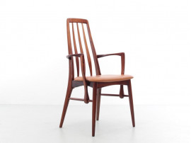 Mid-Century  modern scandinavian pair of 2 armchairs in Rio rosewood model Eva by Niels Kofoed 