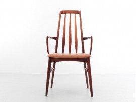 Mid-Century  modern scandinavian pair of 2 armchairs in Rio rosewood model Eva by Niels Kofoed 