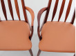 Mid-Century  modern scandinavian pair of 2 armchairs in Rio rosewood model Eva by Niels Kofoed 