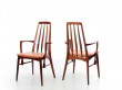 Mid-Century  modern scandinavian pair of 2 armchairs in Rio rosewood model Eva by Niels Kofoed 