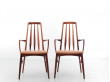 Mid-Century  modern scandinavian pair of 2 armchairs in Rio rosewood model Eva by Niels Kofoed 