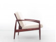 Mid-Century  modern scandinavian lounge chair in Rio rosewood model Paperknive by Kai Kristiansen