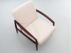 Paire de fauteuils scandinaves modèle 121 ou PaperKnive en palissandre de Rio