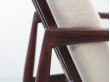 Mid-Century  modern scandinavian lounge chair in Rio rosewood model Paperknive by Kai Kristiansen