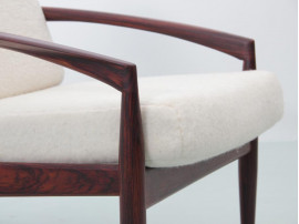 Mid-Century  modern scandinavian lounge chair in Rio rosewood model Paperknive by Kai Kristiansen