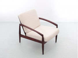 Paire de fauteuils scandinaves modèle 121 ou PaperKnive en palissandre de Rio