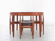 Table de repas scandinave à rallonges Dining set en teck model 630