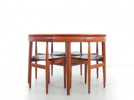 Mid-Century Modern scandinavian dining set in teak by Hans Olsen