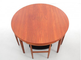 Table de repas scandinave à rallonges Dining set en teck model 630