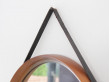 Miroir scandinave rond en orme