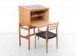 Mid-Century  modern scandinavian secretary in oak by Arne Wahl Iversen model 67