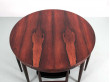 Mid-Century Modern scandinavian dining set in Rio rosewood by Hans Olsen with 6 chairs