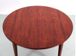 Mid-Century  modern scandinavian dining table in Rio rosewood with 3 extra leaves