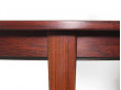 Mid-Century  modern scandinavian dining table in Rio rosewood with 3 extra leaves