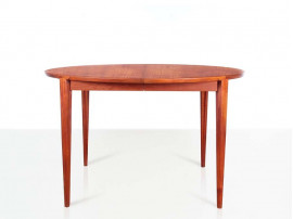 Table de repas scandinave extensible en teck 4/8 pers.