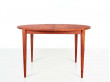 Mid-Century  modern scandinavian dining table in teak by Harry Rosengren Hansen