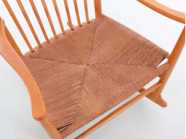 Mid-Century  modern scandinavian rocking chair model J16 by Hans Wegner for FDB