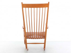 Mid-Century  modern scandinavian rocking chair model J16 by Hans Wegner for FDB