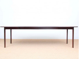 Mid-Century  modern scandinavian dining table in mahogany 4/10 seats by Ole Wanscher