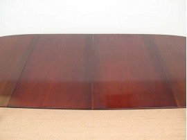 Mid-Century  modern scandinavian dining table in mahogany 4/10 seats by Ole Wanscher