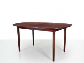 Mid-Century  modern scandinavian dining table in mahogany 4/10 seats by Ole Wanscher